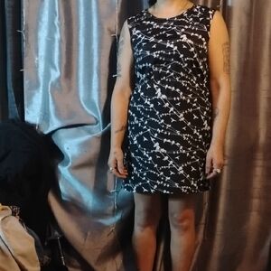 BeBop Black and White Patterned Mini Dress